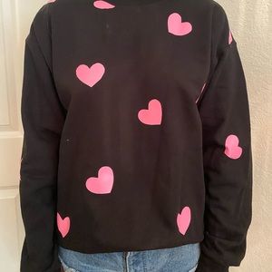 Tops - Pink heart sweatshirt Tops - Pink heart sweatshirt